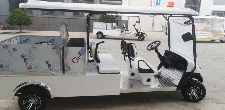 Utility Vehicle 2 Seater Electric Golf Cart Mini Dump Truck with Cargo Box Lead Acid Battery 30km Range